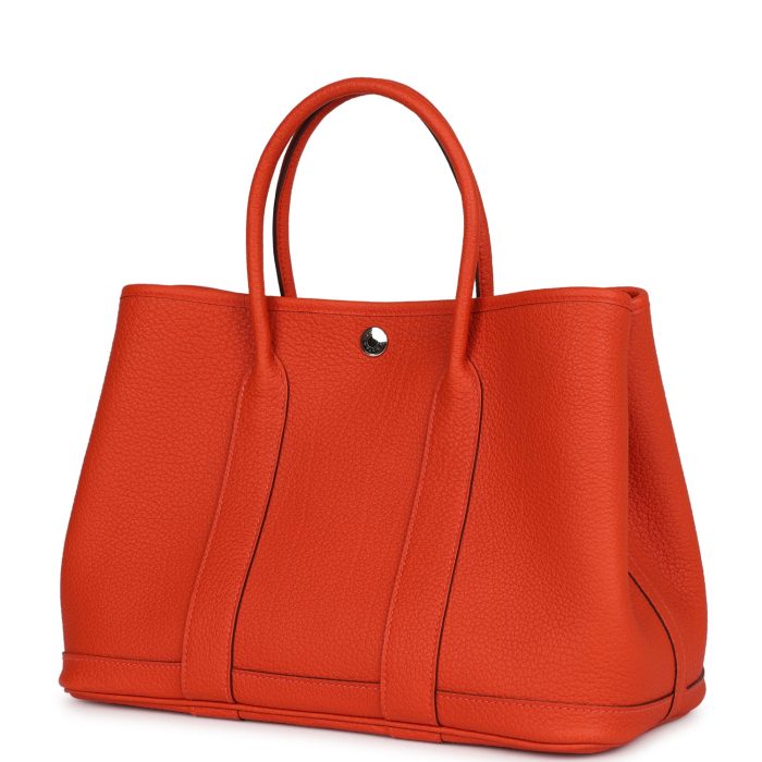 Hermès Garden Party 30 Capucine Negonda Palladium Hardware - 图片 4