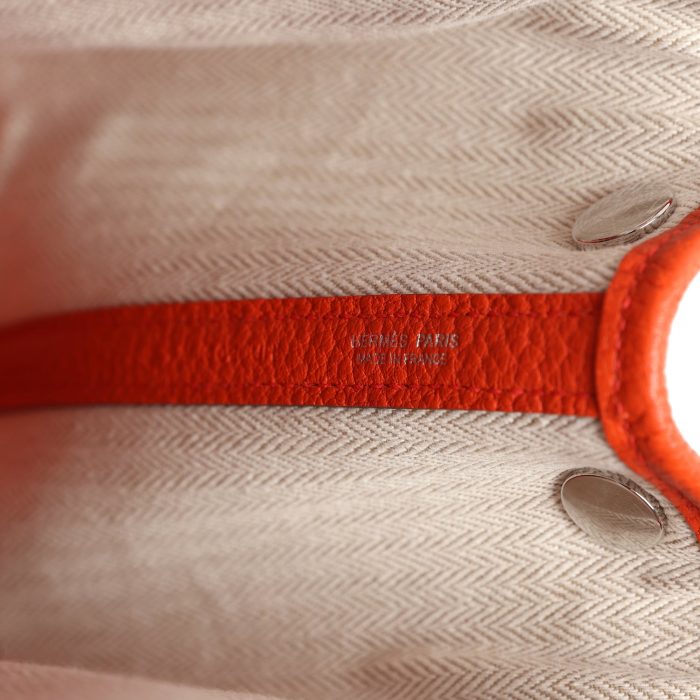 Hermès Garden Party 30 Capucine Negonda Palladium Hardware - 图片 8