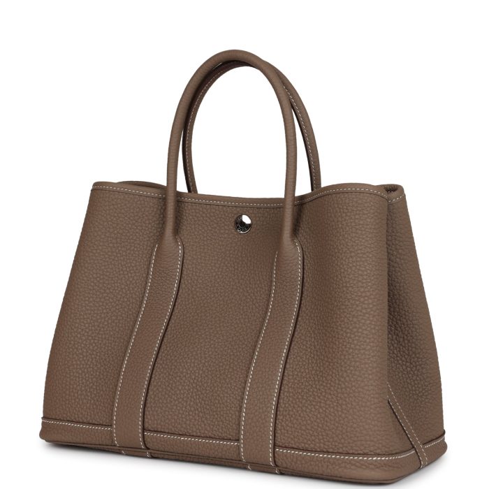 Hermès Garden Party 30 Etoupe Negonda Palladium Hardware - 图片 4