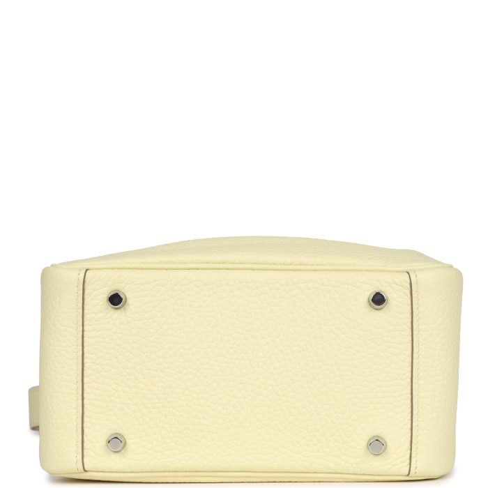 Hermès Mini Lindy Jaune Milton Clemence Palladium Hardware - 图片 5