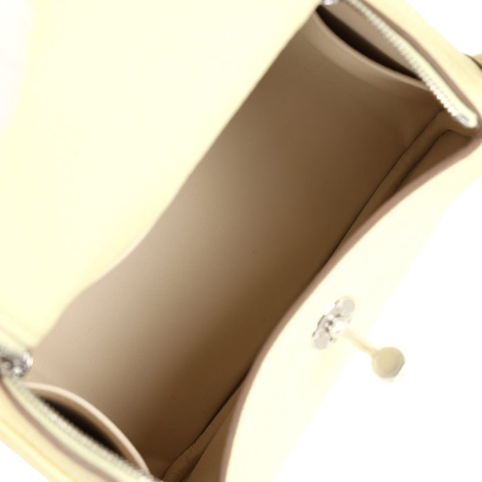 Hermès Mini Lindy Jaune Milton Clemence Palladium Hardware - 图片 7
