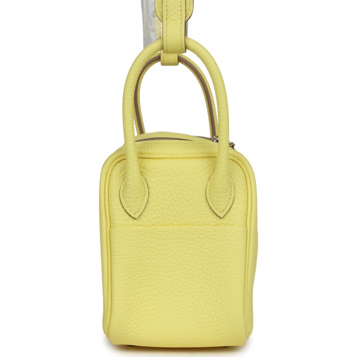 Hermès Mini Lindy Limoncello Clemence Palladium Hardware - 图片 3
