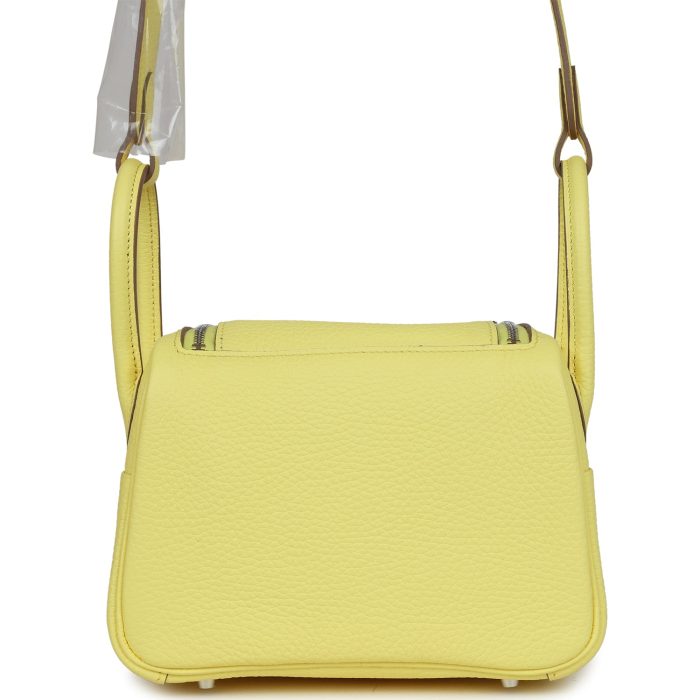 Hermès Mini Lindy Limoncello Clemence Palladium Hardware - 图片 4
