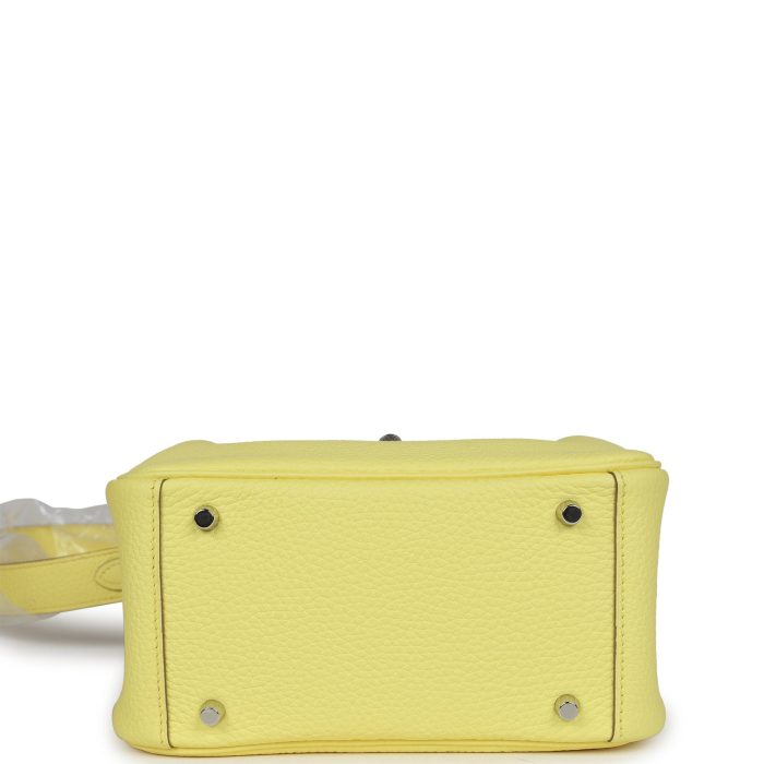 Hermès Mini Lindy Limoncello Clemence Palladium Hardware - 图片 6