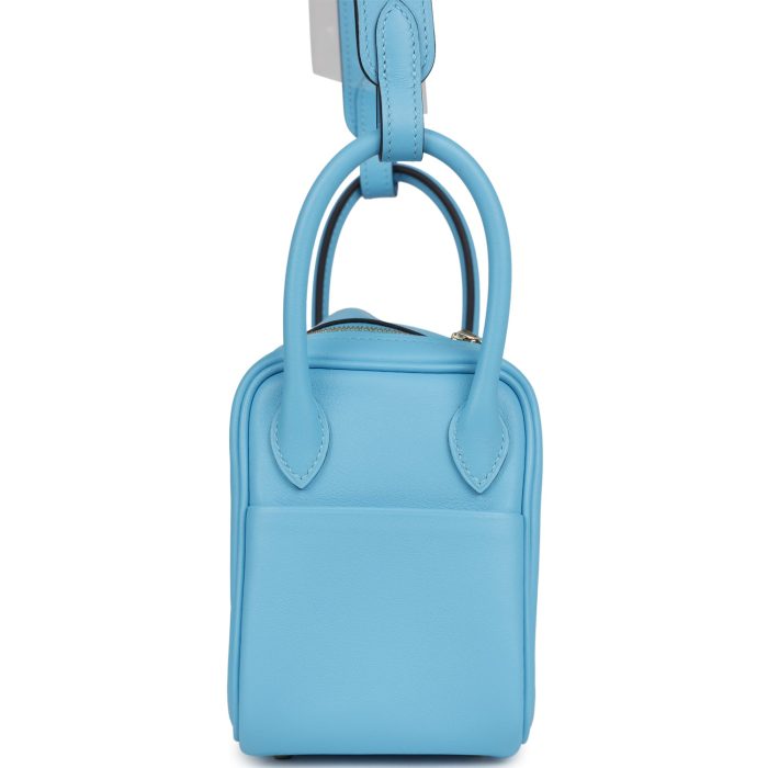 Hermès Mini Lindy Celeste Swift Gold Hardware - 图片 3