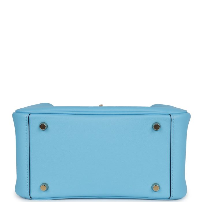 Hermès Mini Lindy Celeste Swift Gold Hardware - 图片 6