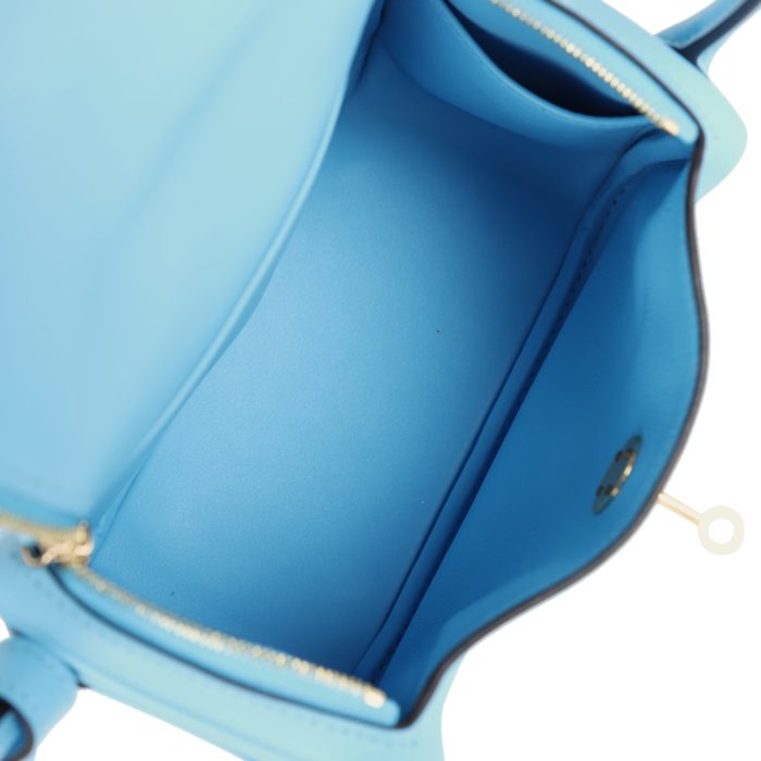Hermès Mini Lindy Celeste Swift Gold Hardware - 图片 8