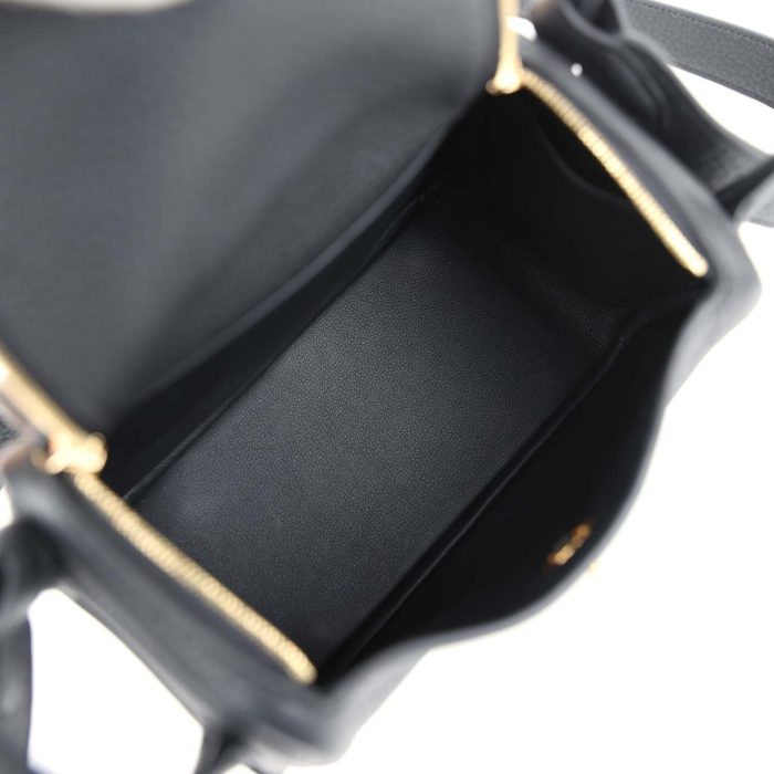 Hermès Mini Lindy Black Clemence Gold Hardware - 图片 7