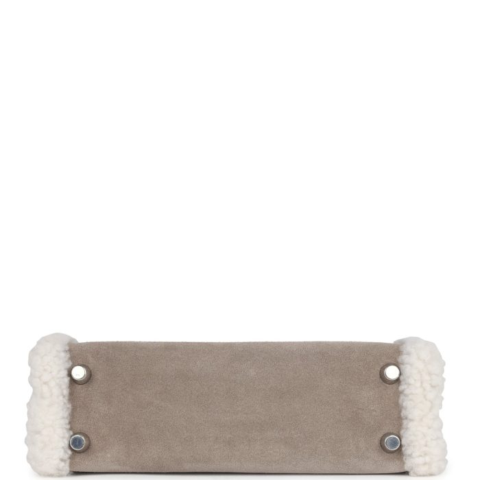 Hermès Teddy Kelly 20 Gris Caillou and Etoupe Swift Palladium Hardware - 图片 4