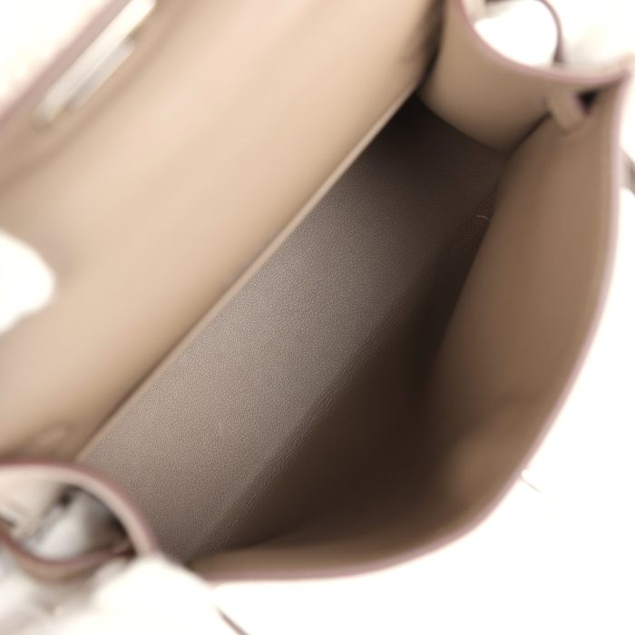 Hermès Teddy Kelly 20 Gris Caillou and Etoupe Swift Palladium Hardware - 图片 7
