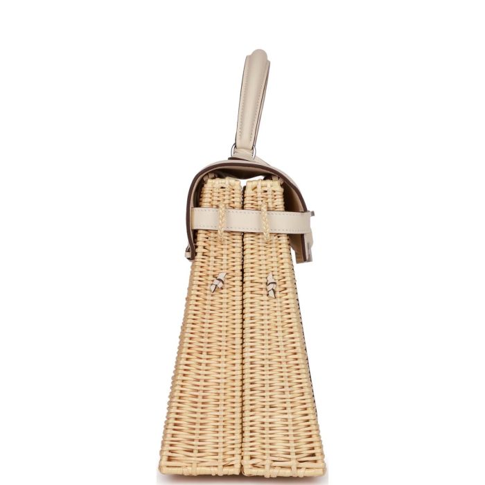 Hermès Picnic Kelly 35 Nata Swift Palladium Hardware - 图片 4