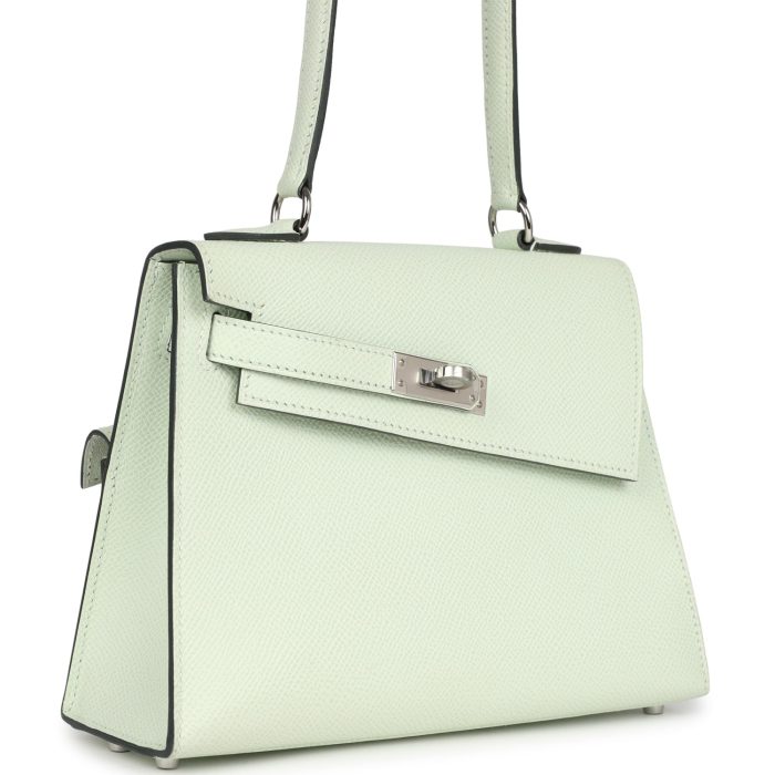 Hermès Kelly Sellier en Desordre 20 Vert Fizz Epsom Palladium Hardware - 图片 2