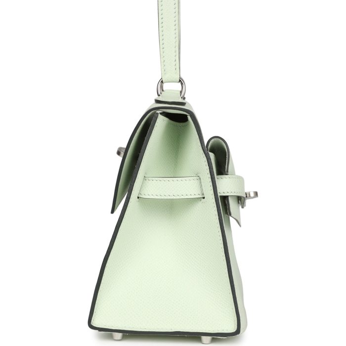 Hermès Kelly Sellier en Desordre 20 Vert Fizz Epsom Palladium Hardware - 图片 5