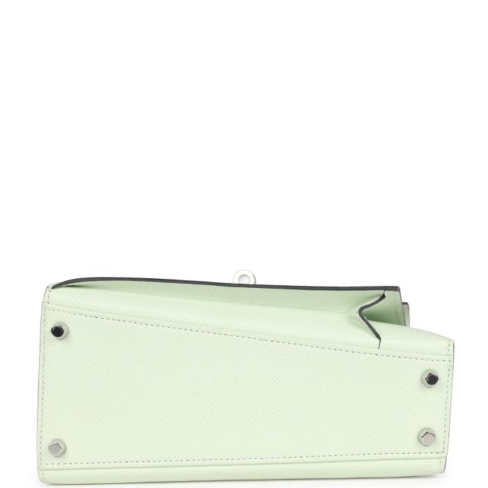 Hermès Kelly Sellier en Desordre 20 Vert Fizz Epsom Palladium Hardware - 图片 6