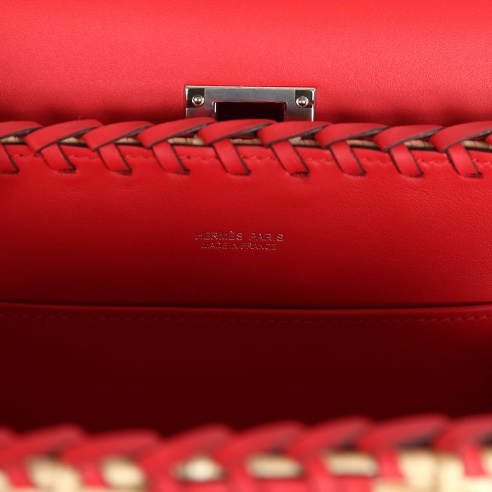 Hermes Mini Picnic Kelly 20 Rouge De Coeur Swift Palladium Hardware - 图片 6