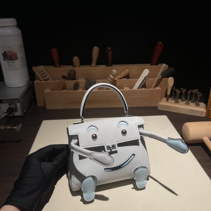 Hermes Kelly Doll, White