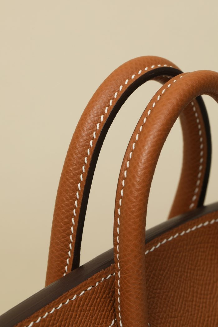 Hermes Birkin jonathan CK37 Golden Brown Gold Hardware 20cm Full Handmade - 图片 4
