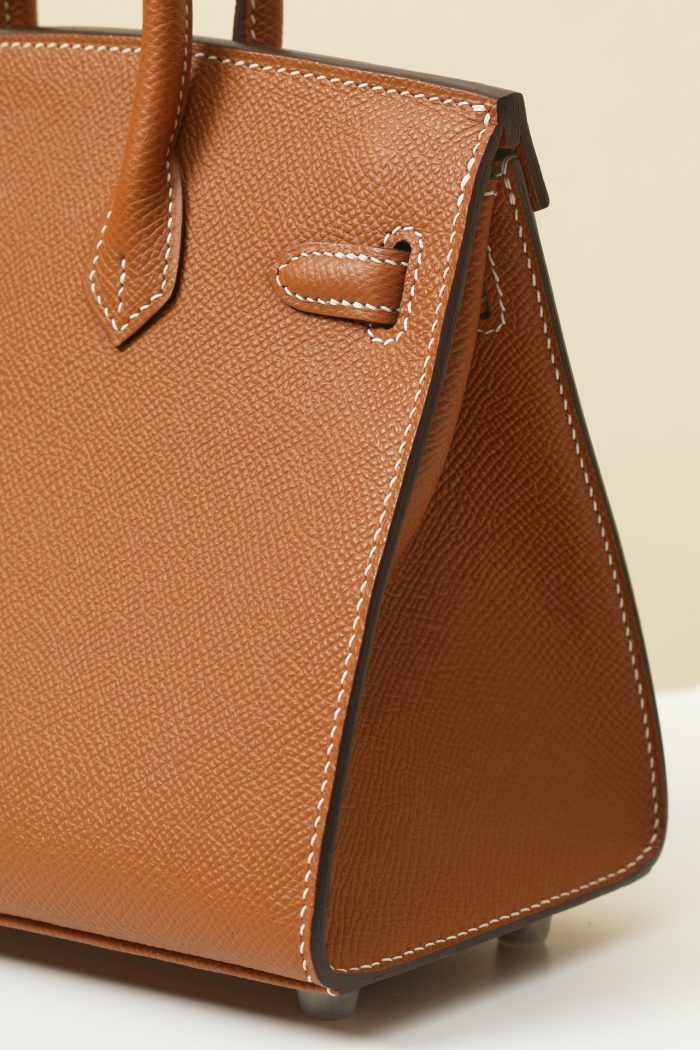 Hermes Birkin jonathan CK37 Golden Brown Gold Hardware 20cm Full Handmade - 图片 5