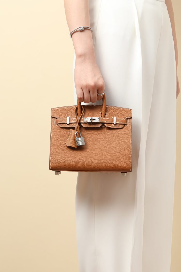 Hermes Birkin jonathan CK37 Golden Brown Gold Hardware 20cm Full Handmade - 图片 8