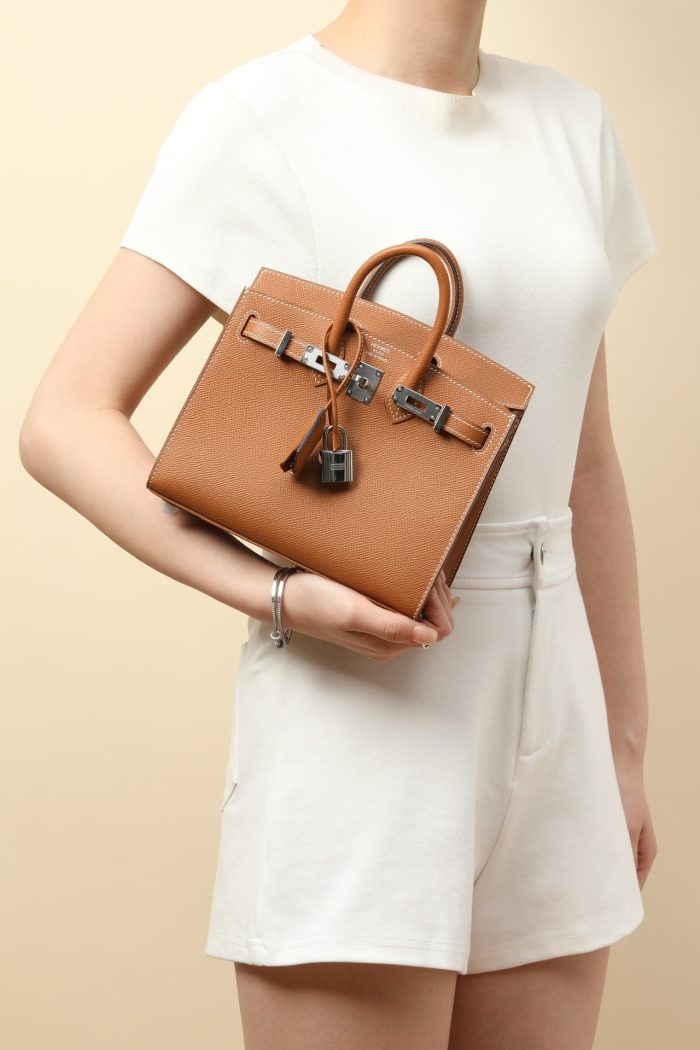 Hermes Birkin jonathan CK37 Golden Brown Gold Hardware 20cm Full Handmade - 图片 9