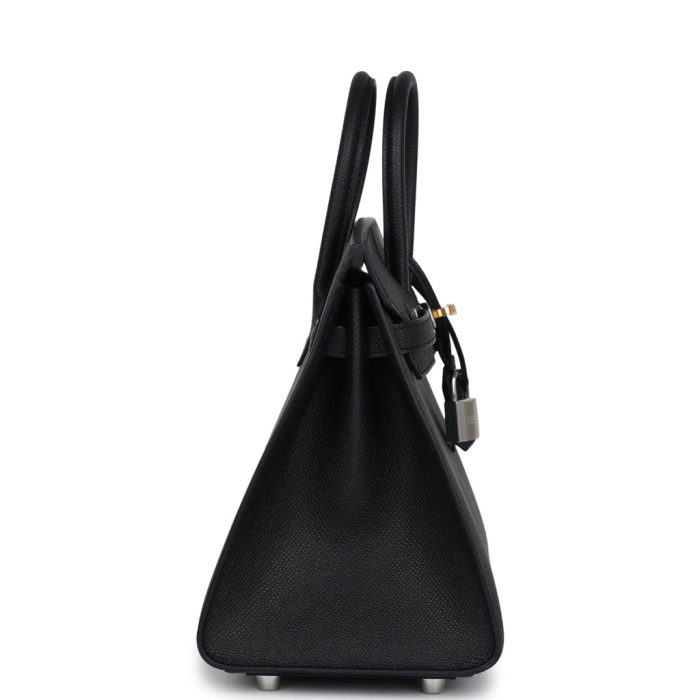 Handmade Bag HB Sellier 25 Black Epsom Electrum Hardware - 图片 3