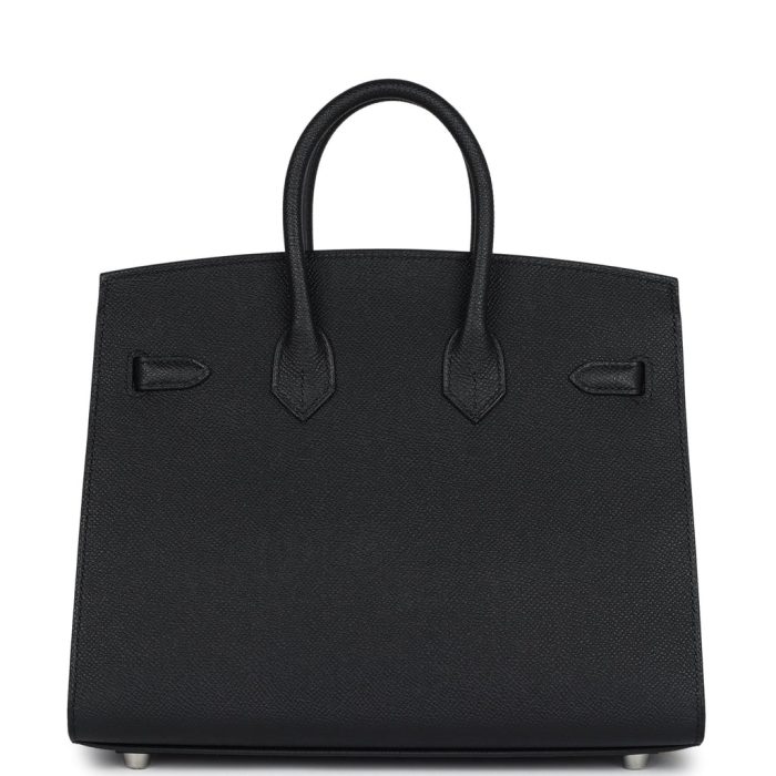 Handmade Bag HB Sellier 25 Black Epsom Electrum Hardware - 图片 4