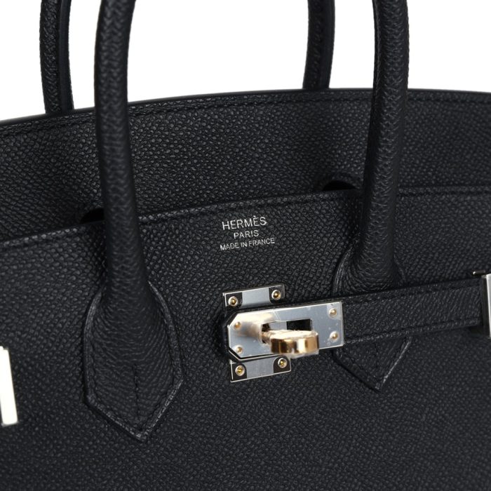 Handmade Bag HB Sellier 25 Black Epsom Electrum Hardware - 图片 6
