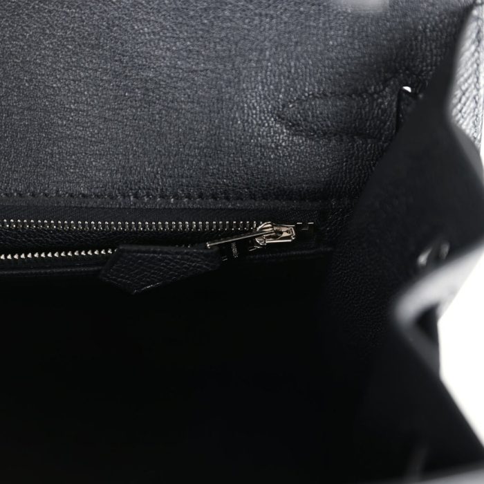 Handmade Bag HB Sellier 25 Black Epsom Electrum Hardware - 图片 8