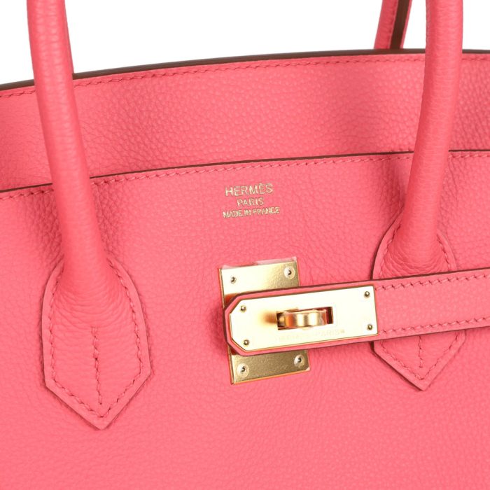 Handmade Bag HB 35 Rose Lipstick Togo Gold Hardware - 图片 6