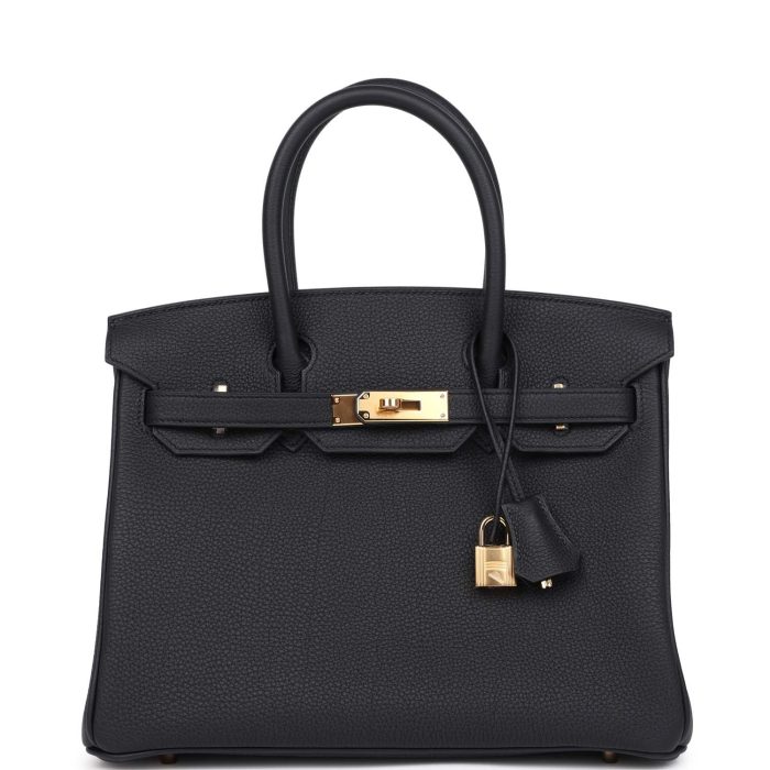 Handmade Bag HB 30 Black Togo Gold Hardware