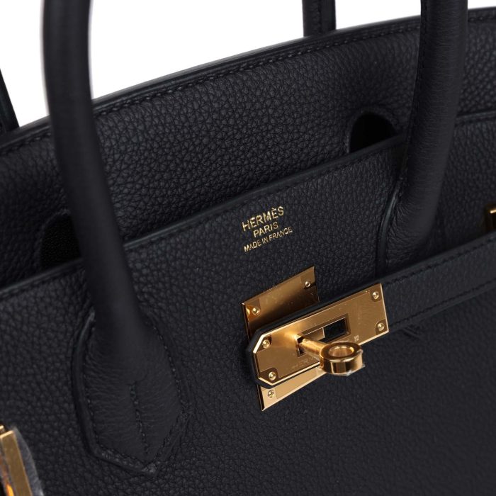 Handmade Bag HB 30 Black Togo Gold Hardware - 图片 6