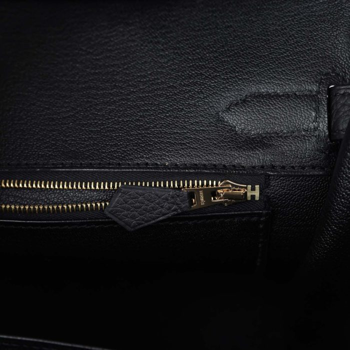 Handmade Bag HB 30 Black Togo Gold Hardware - 图片 8