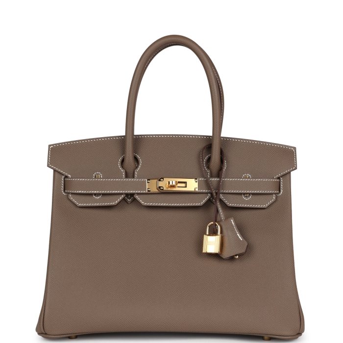 Handmade Bag HB 30 Etoupe Epsom Gold Hardware