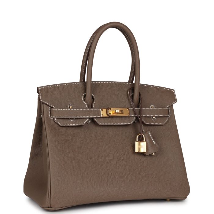 Handmade Bag HB 30 Etoupe Epsom Gold Hardware - 图片 2