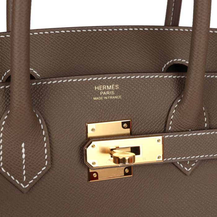 Handmade Bag HB 30 Etoupe Epsom Gold Hardware - 图片 6