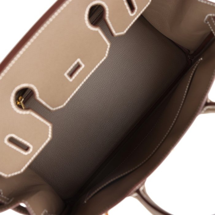 Handmade Bag HB 30 Etoupe Epsom Gold Hardware - 图片 7