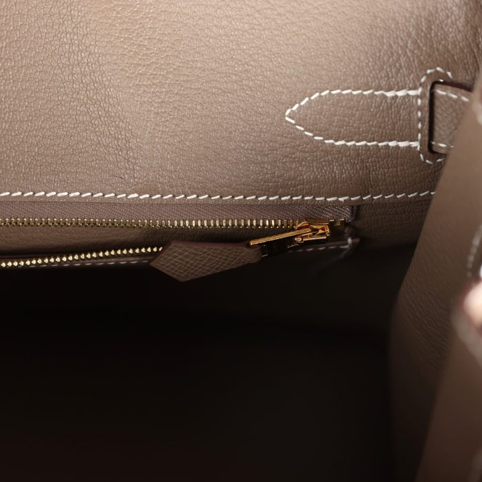 Handmade Bag HB 30 Etoupe Epsom Gold Hardware - 图片 8