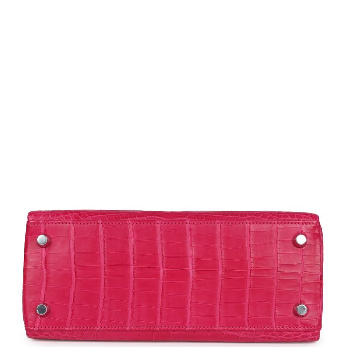 Handmade HKR 25 Framboise Matte Alligator Palladium Hardware - 图片 6