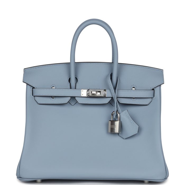 Handmade Bag HB 25 Bleu Lin Swift Palladium Hardware