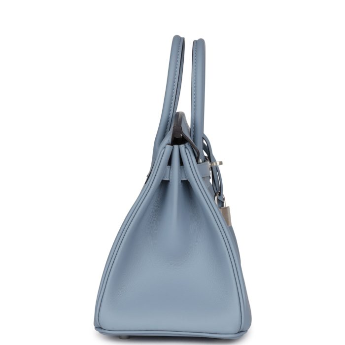 Handmade Bag HB 25 Bleu Lin Swift Palladium Hardware - 图片 3
