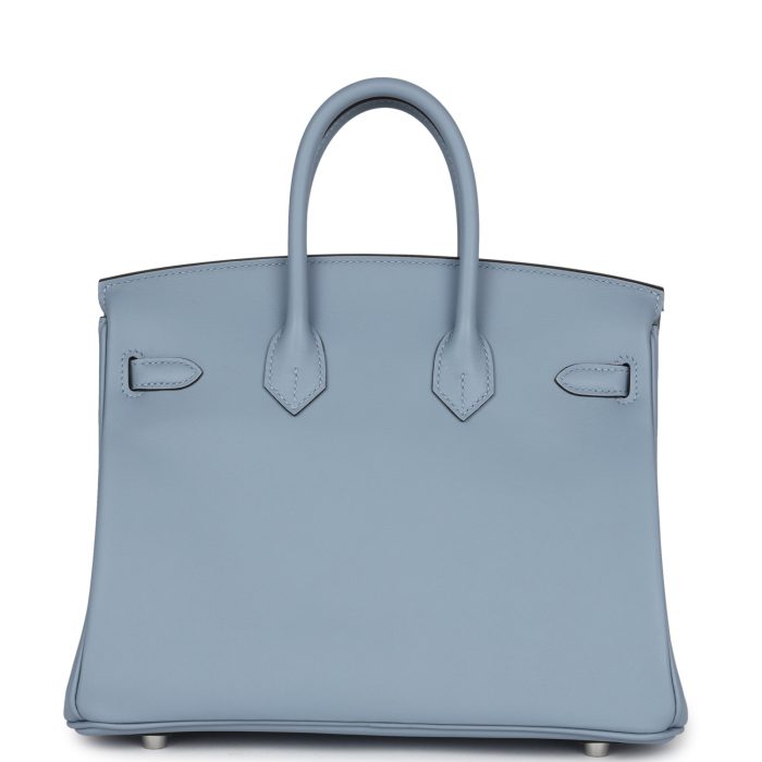 Handmade Bag HB 25 Bleu Lin Swift Palladium Hardware - 图片 4