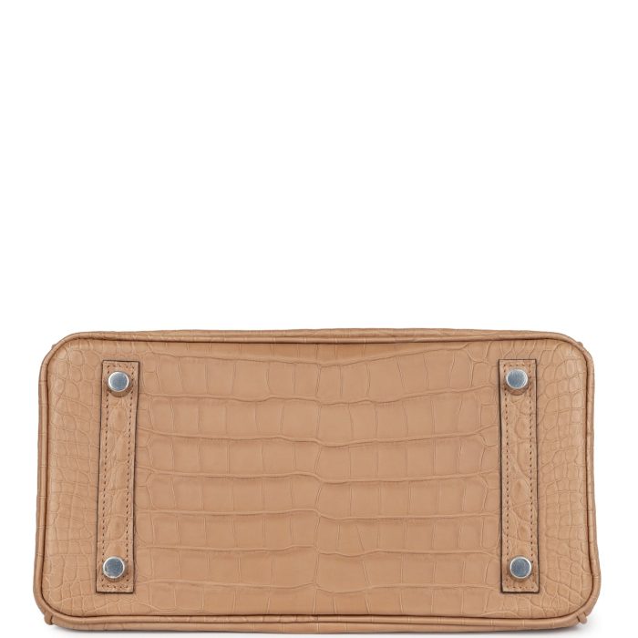 Handmade Bag HB 25 Chai Matte Alligator Palladium Hardware - 图片 5