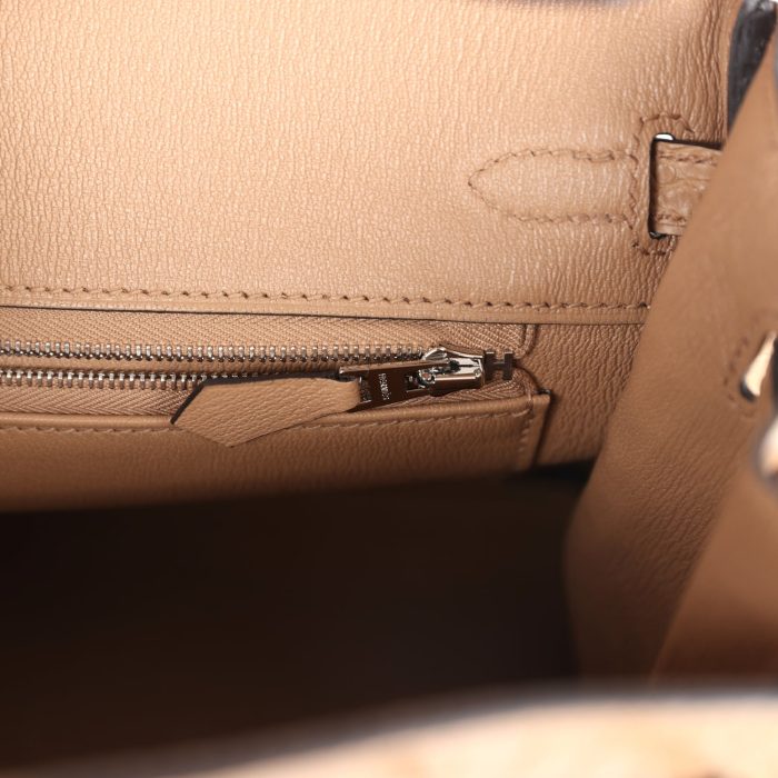 Handmade Bag HB 25 Chai Matte Alligator Palladium Hardware - 图片 8