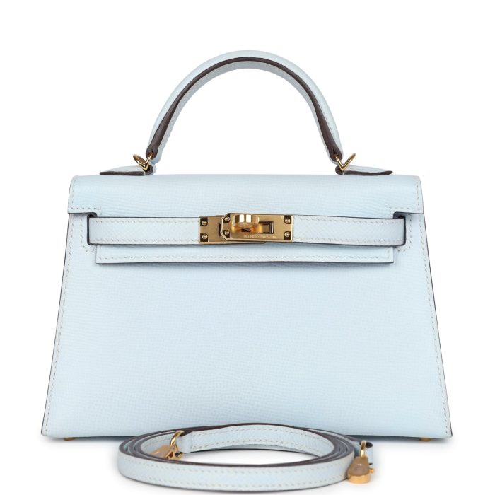 Handmade HKS 20 Bleu Brume Epsom Gold Hardware