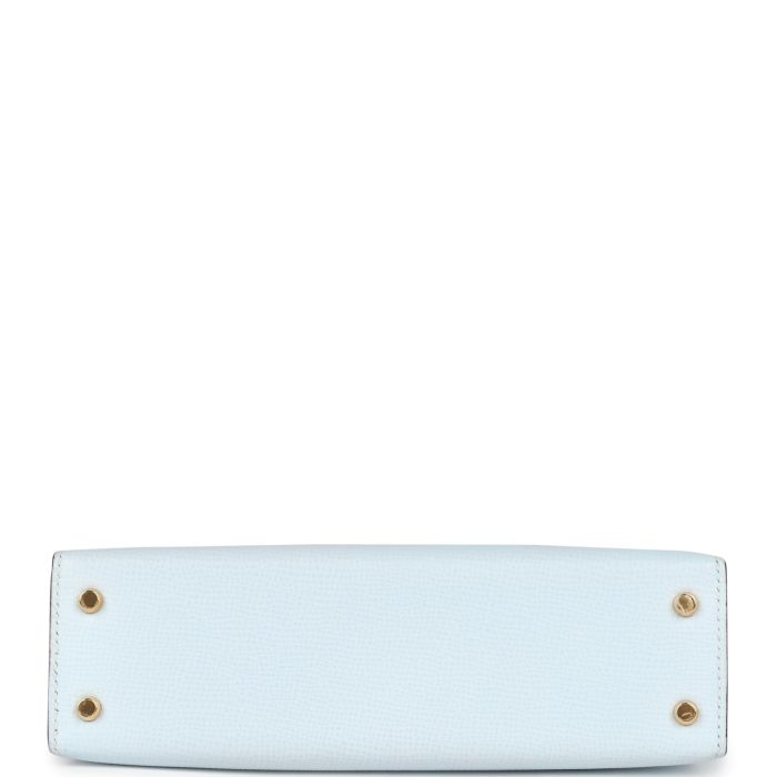 Handmade HKS 20 Bleu Brume Epsom Gold Hardware - 图片 6