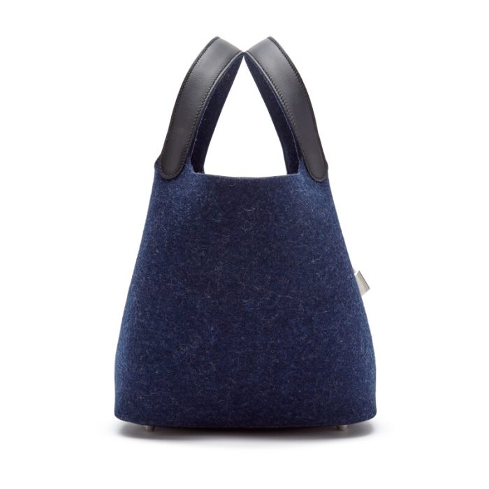 Handmade HPL 22 Blue Nuit Feutre Wool and Black Swift Palladium Hardware - 图片 3