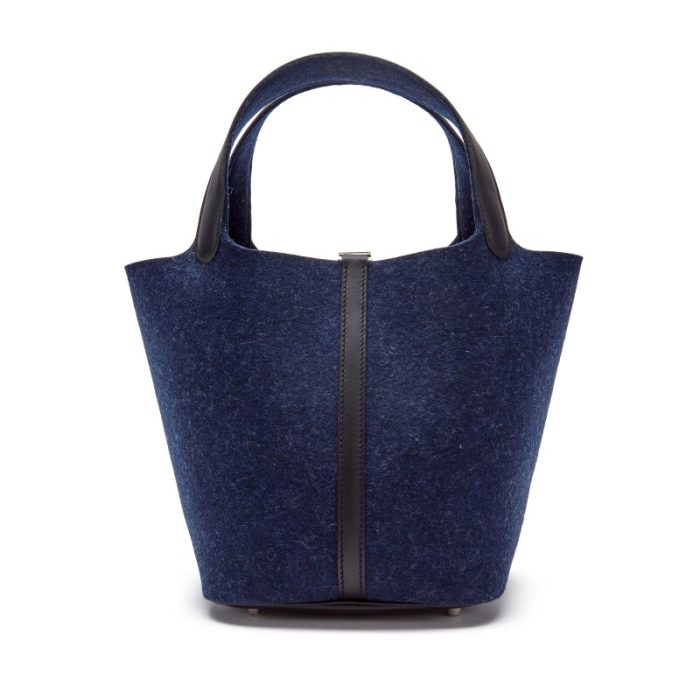 Handmade HPL 22 Blue Nuit Feutre Wool and Black Swift Palladium Hardware - 图片 4
