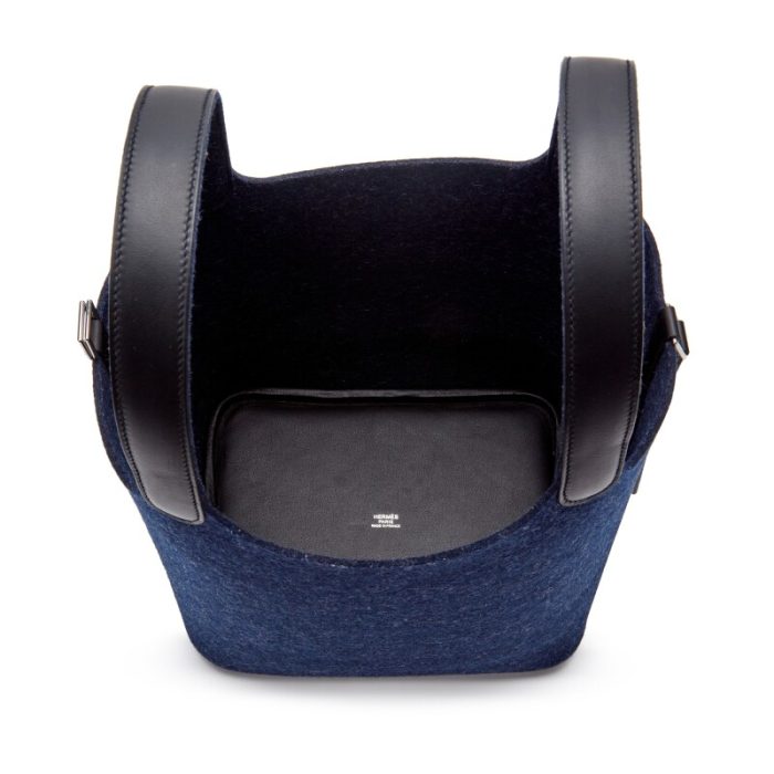 Handmade HPL 22 Blue Nuit Feutre Wool and Black Swift Palladium Hardware - 图片 7