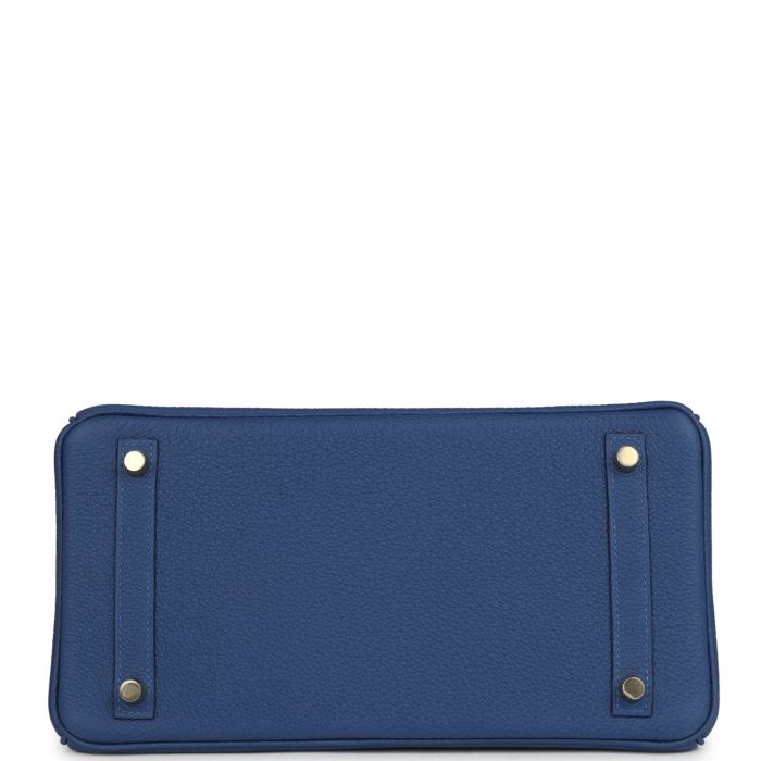 Handmade Bag HB 30 Bleu Tie Togo Permabrass Hardware - 图片 5