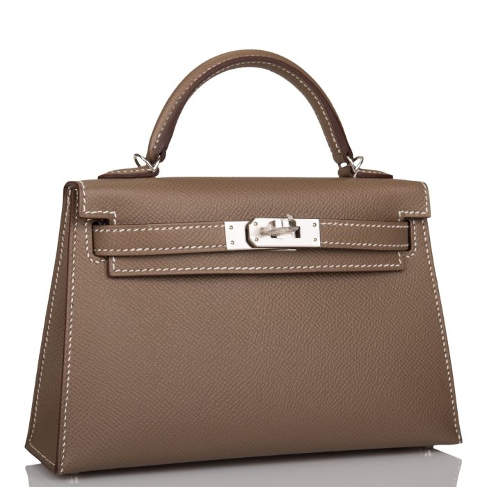Handmade HKS 20 Etoupe Epsom Palladium Hardware - 图片 2